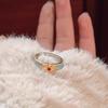 [Jinyu Liangyuan] Cold Feeling Noble Imitation Jade Set Ring New Chinese Retro National Style Flower Window Pattern Ring Women