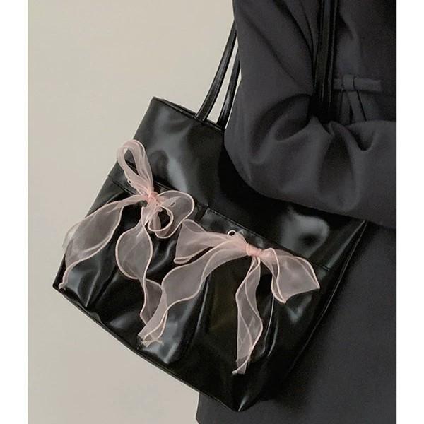 Bow Large Capacity Shoulder Bag Women's New Fashion Tote Bag Underarm Bag