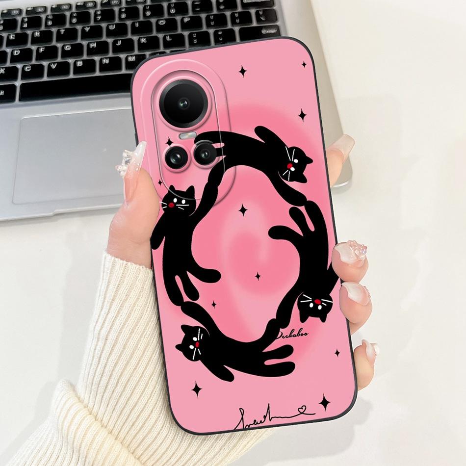 Für OPPO Reno10 5G Hülle Reno10 Pro Reno 10 10Pro CPH2525 CPH2531 Elegantes Druckmuster Weiche Silikon Stoßfeste Handyhüllen