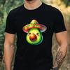 Men's T-Shirt Funny Avocado Motif Cotton Size XS To 5XL