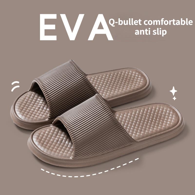 Stepping On Shit Feeling Slippers for Women Summer Outwear Indoor Home Bathing Non Slip Household 2024 New Thick Sole Slippers