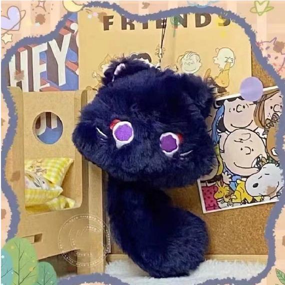 Süßer Wanderer Balladensänger Kabukimono Scaramouche Hut Typ Cosplay Schlüsselanhänger Katze Anhänger Plüschtier Schlüsselring