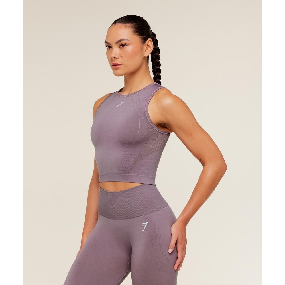 Gymshark Running Seamless Tank Dusk Purple Walnut Mauve B5c8j Pcm5