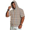 Men's Short Sleeve Hoodie Casual Retro Lightweight Camouflage Print