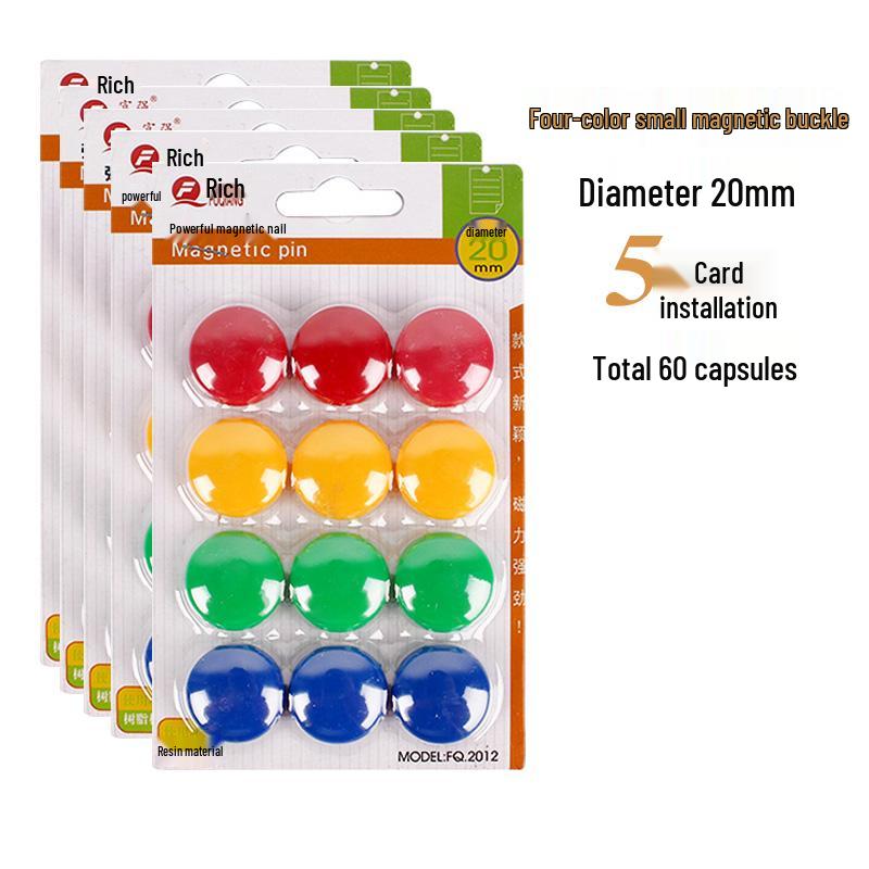 Smiley Face Magnetic Buttons: Colorful, Strong Magnets for Whiteboards & Chalkboards