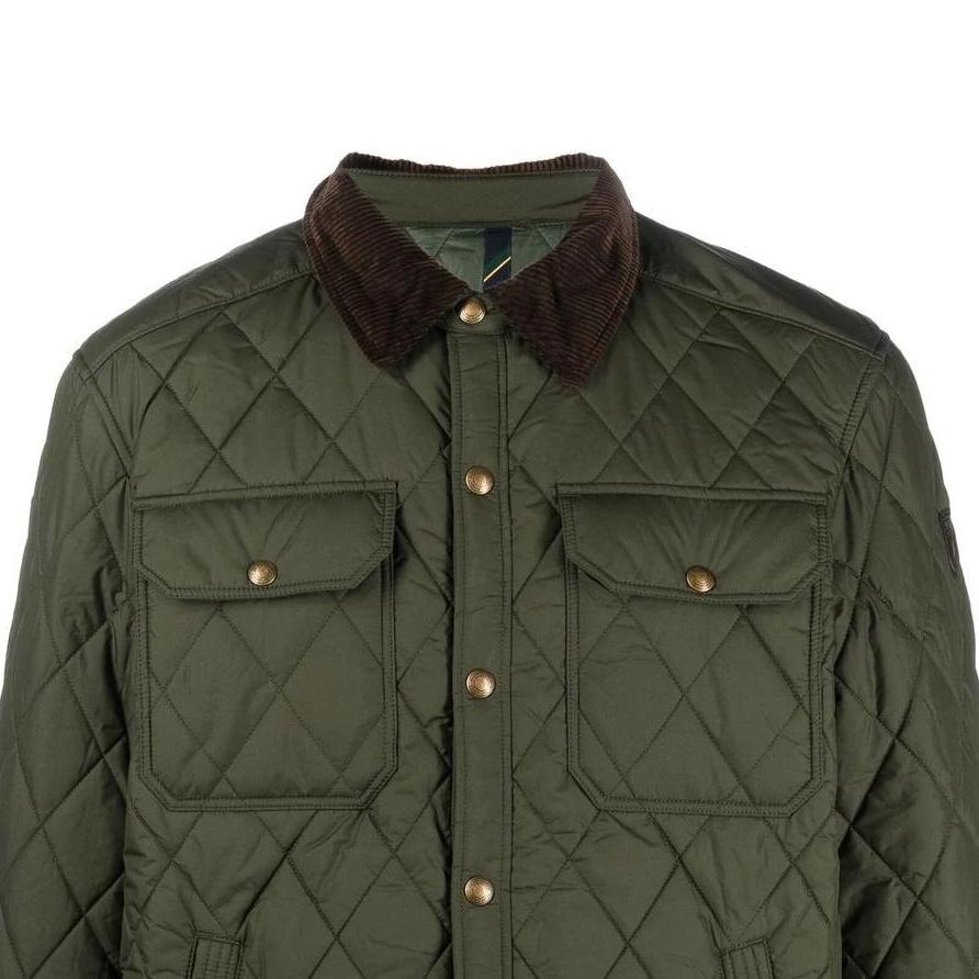 Polo Ralph Lauren FW22 Solid Diamond Quilted Jacket Men Jackets Green 710876085-001