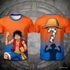 Men's One Piece Anime T-Shirt Luffy Minimal Print Boys Clothes Girls Short Sleeve Men Jersey Casual Lightweight