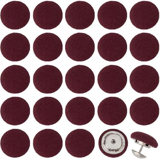 

BENECREAT 32 Sets 0.67Inch Baseball Cap Button, Top Replacement Hats Button Dark Red Cloth Covered Hat Button for Hat Replacement Repair Jeans Blouse темно-червоний колір