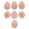 Soft Silicone Body Part Model, Piercing Practice Model Simulation Silicone Ear Eye Nose Mouth Tongue, Belly Button Model Safety Pierce Tool for