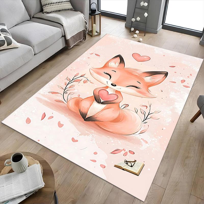 1pc fox heart Carpet Office Rug Outdoor Mat Home Decor Area Carpet Festival Gift
