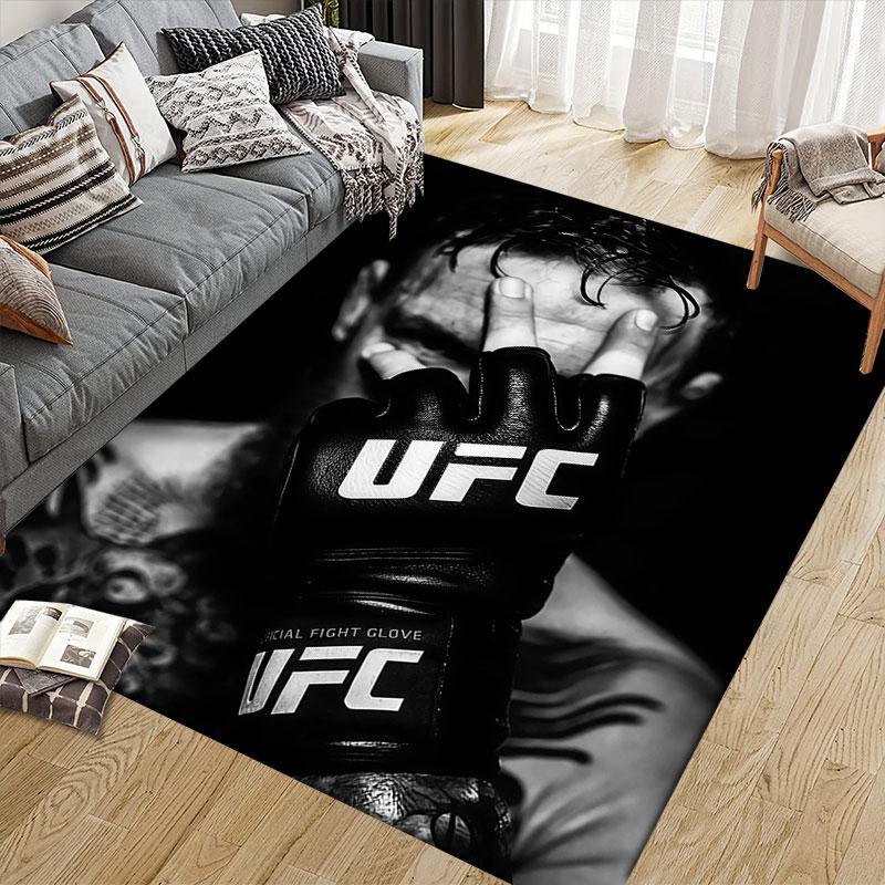 Conor Printed Carpet, Home Sofa Decoration for Living Room & Bedroom, Non‑Slip Play Flannel Floor Mat for Game Room