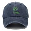 Men Women'S Baseball Cap Vintage Washed Dad Hat Lucky Clover Embroidered Adjustable For Daily Casual And Outdoor Activities