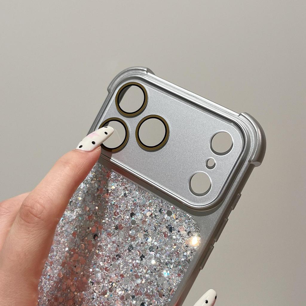INS Aesthetic Sparkly Sequin Phone Case for iPhone 17/16 Pro Max/15/14