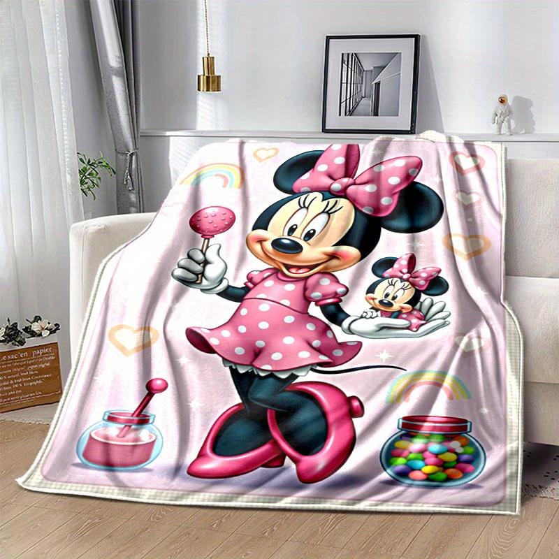 1pc, Minnie Mouse Inspired, Cute and Cozy Blanket for All Seasons, Soft Flannel Throw Blanket, Versatile & Cozy for Bedroom, Living Room, Travel, Camp