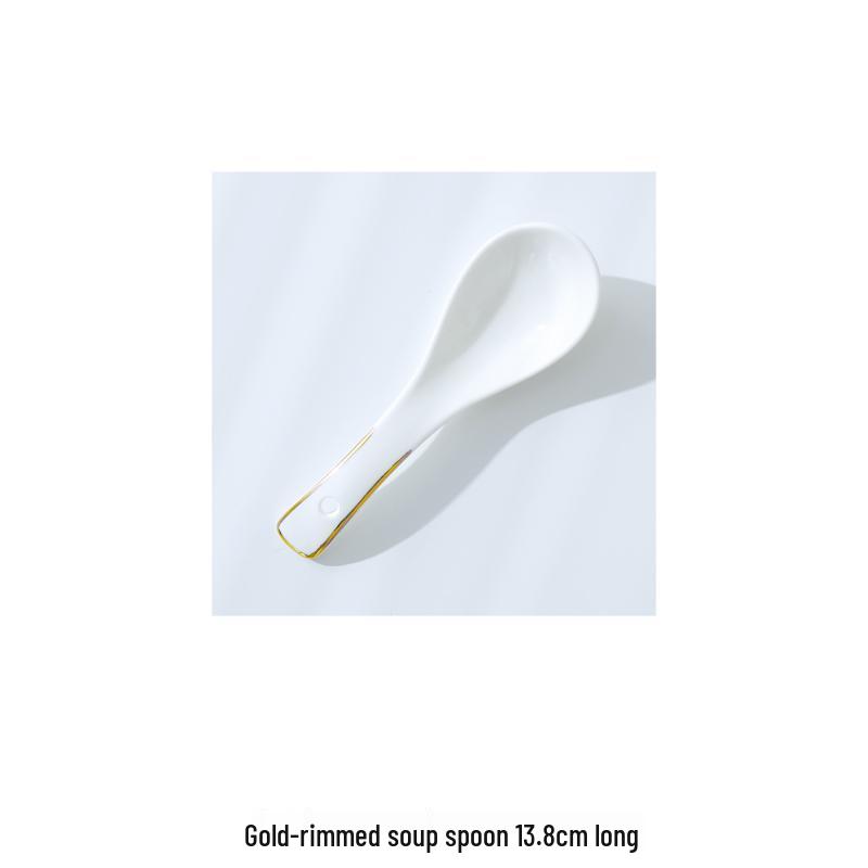 Nordic Gold Rim Steak Knife & Fork Plate Set - Western Dining & Breakfast Tableware