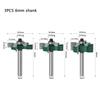 4 Edge T Type Bearings Wood Milling Cutter Industrial Grade Rabbeting Bit Woodworking Tool Router Bits for Wood  6mm 1/4 Inch Shank