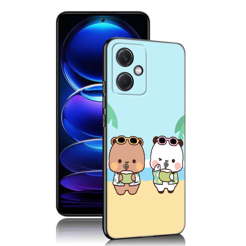 Cute BuBu DuDu Black Silicone Phone Case For Xiaomi Redmi Note 10 11 11S 12 13 4G 8 9 11T Pro 5G Plus 8T 9S 10S 12S