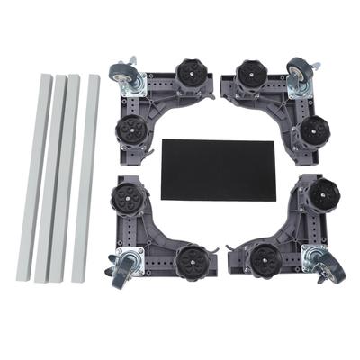 Mobile Fridge Stand Base Iron Alloy Adjustable Dolly Washing Machine Stand with Brake Balance Angle