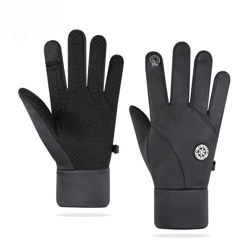 New Cycling Warm Gloves for Men's Autumn and Winter Cycling Touch Screen Non-slip Going Out Thickened Windproof Gloves