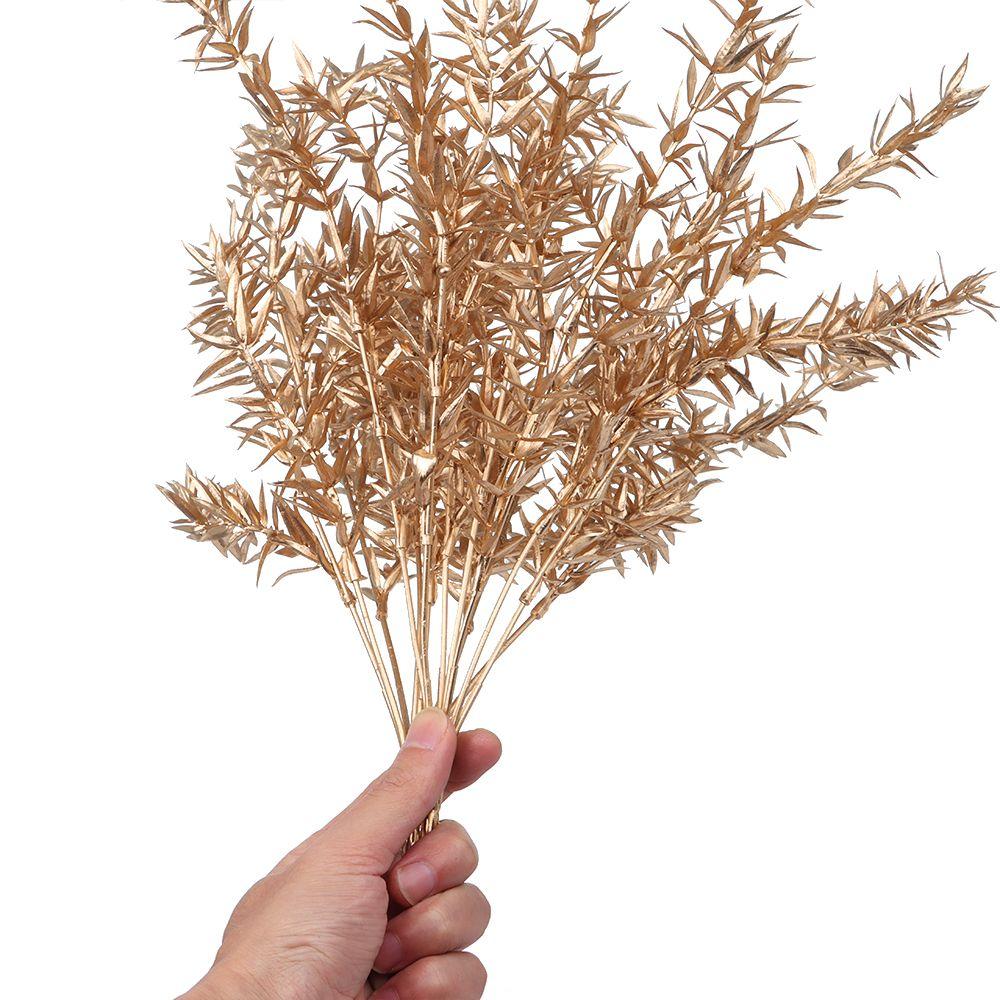 Flower Gift Box Adornment Artificial Plant Simulation Leaf Christmas Artificial Flower Gold Silver
