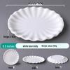 9.5-inch White Melamine Scalloped Dinner Plate