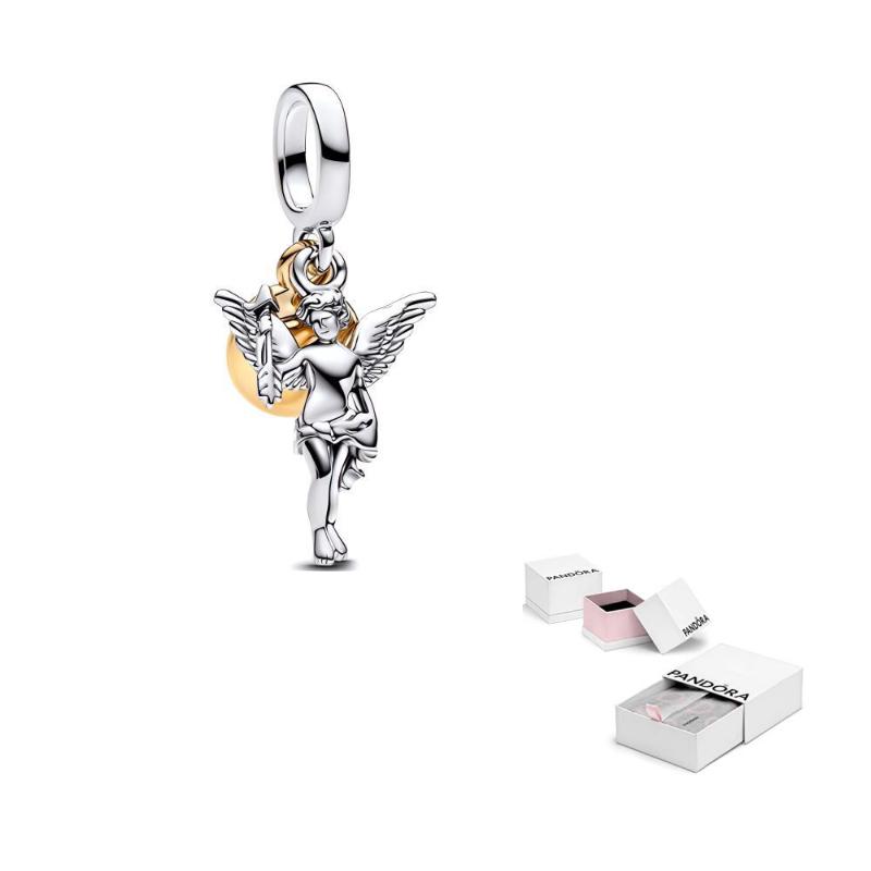 Pandora Cupid Sculpture Design Pendant Women Pendant Silver 763663C00
