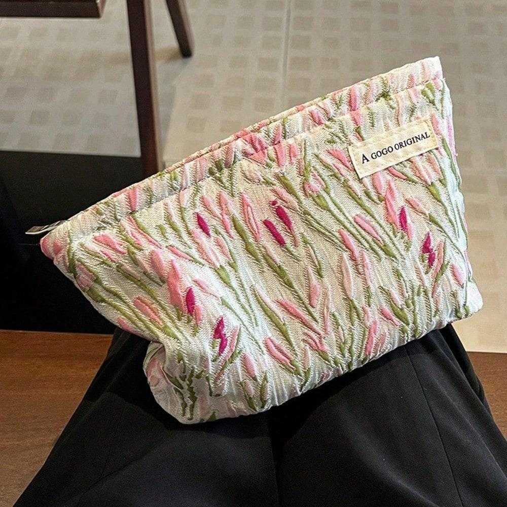 Fresh Floral Cosmetic Bag Travel Portable Storage Cosmetic Bag