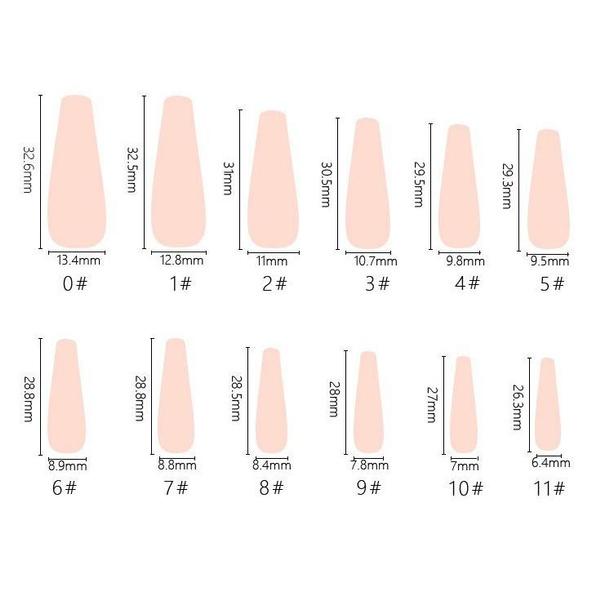 Press On Nails With Designs Long Rainbow Heart Nail False Nail With Sticker Glue French Peach Heart Cotton Cloud Arcrylic Nail Tips
