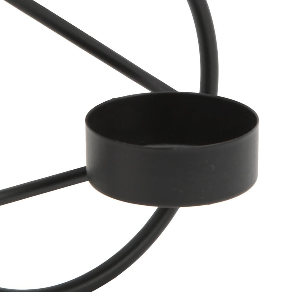 Black Color Wall Hanging Candle Holder Easy To Clean Round Candle Holder Fireplace Decor