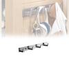 Hooks 4 Coat Wall Mount Screw Hook Chrome Bath Towel Robe Rack Bathroom Kitchen