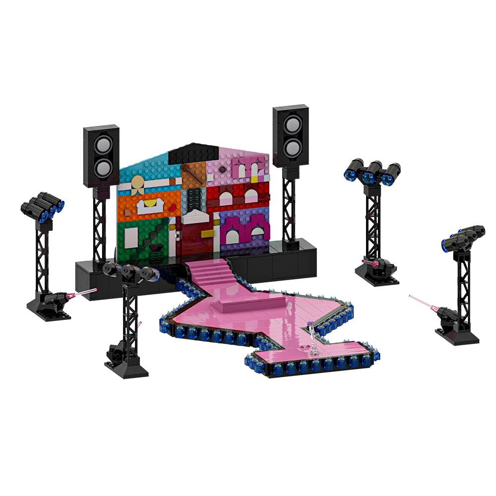 MOC Taylors The Eras Tour Modellbausteine Sängerin Taylors Liebhaber Haus Konzert Musikbühne Szene Design Stein Spielzeug Geschenke