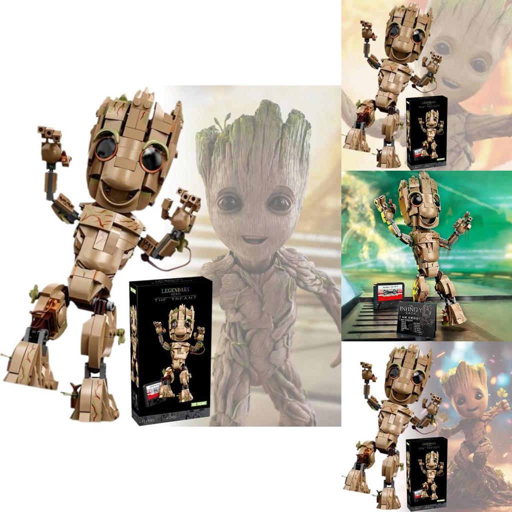 Groot Small Tree Man Building Blocks Creative Educational Toy For Boys