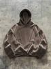 Men's American Deconstructed Hoodie Heavyweight 3D Panel Stitching Exposed Seam Loose Drop Shoulder Pullover