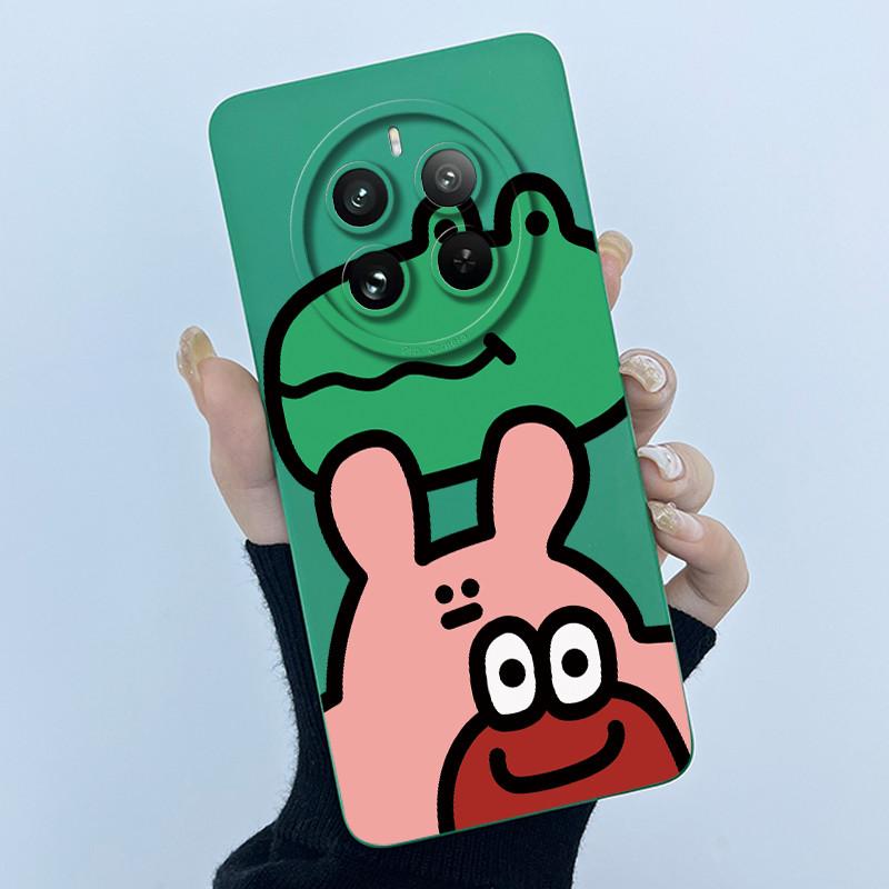 Case For Realme 12 Pro Plus 12 Plus 12X 5G Phone Case Cartoon Pretty Flower Liquid Silicone Soft TPU Protective Cover Shell Capa