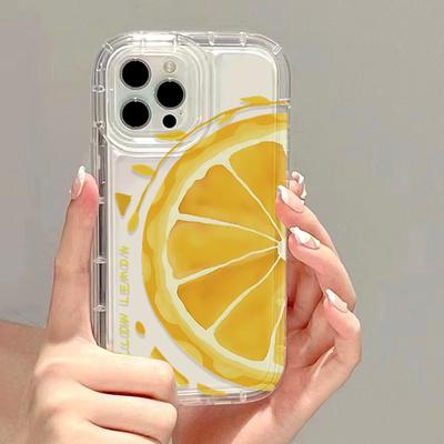 Fruit Lemon Clear Case For iPhone 16 Case iPhone 13 11 12 14 15 16 Pro Max 7 8 Plus X XR XS Max SE  Shockproof Phone Cover