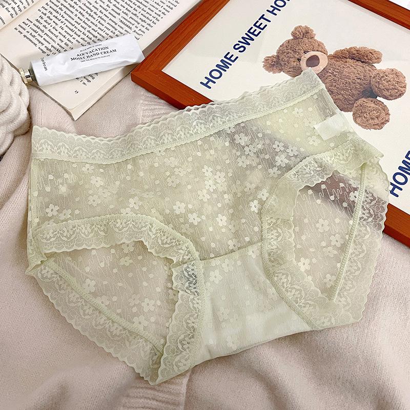 Damen Sommer Dünne Spitze Blasennetz Bequeme Atmungsaktive Slips