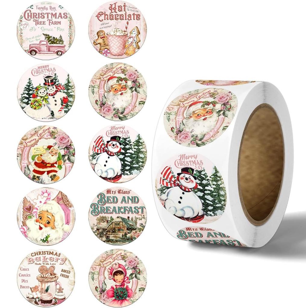 Christmas Roll Paper Label, Christmas Party Decoration Sticker