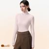 Women's High Neck Wool Long Sleeve Base Layer Top for Fall/Winter