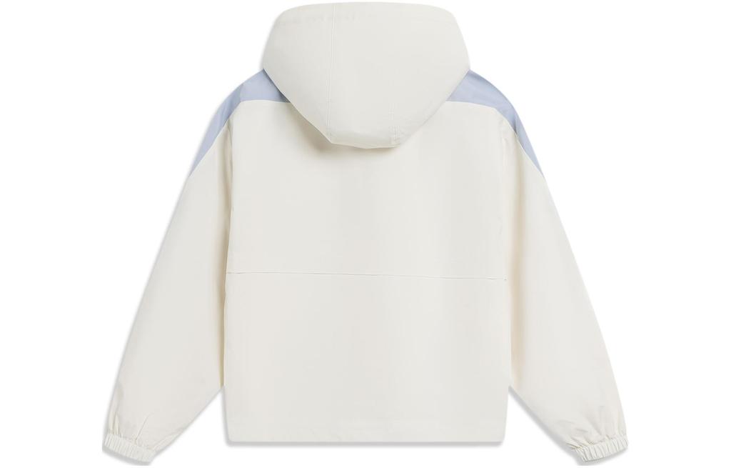 Li Ning Sports Trendy Collection Trench Coats Women's Ecru Hooded Moderate Other AFDU036-1