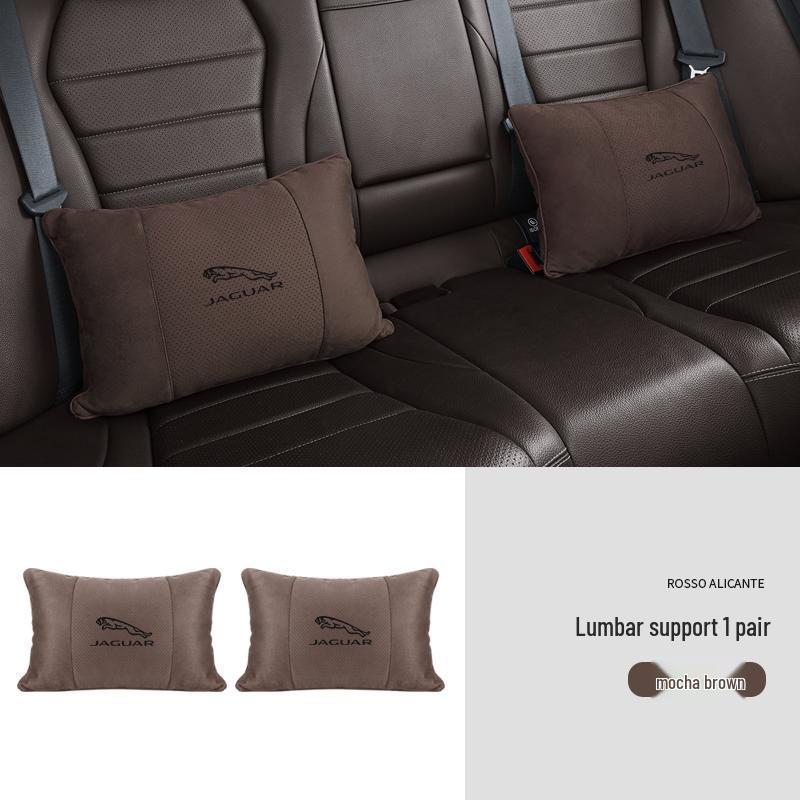 Atmungsaktive Nackenstützen-Kopfstützen aus Wildleder für Jaguar XEL/XFL/F-PACE Autositze