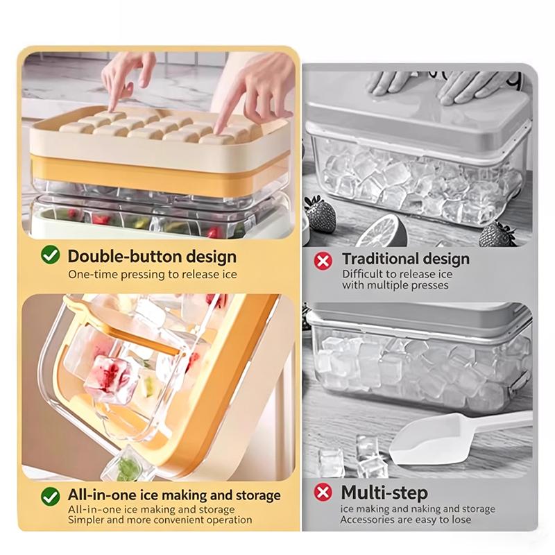 Creative Mini Ice Cube Mold 32 Grid Reusable Square Maker Tray for Cold Drinks Home Party Kitchen Use