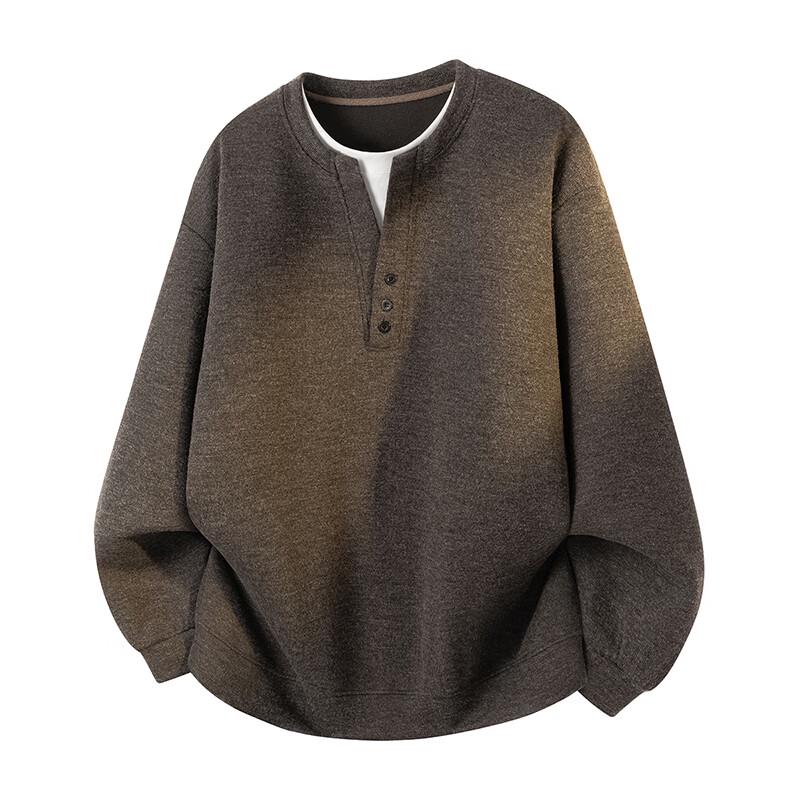 Men's Fake Two-Piece Design Heavyweight Sweatshirt