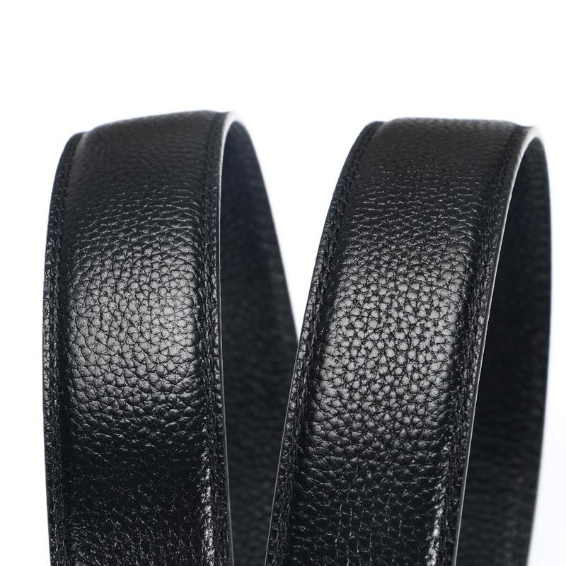 Open Edge Cowhide Belt Strip  Men's Automatic Buckle Belt Body  Cowhide Belt Strip