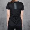 T Shirts Women's Black Crew Neck Thin Straight Fit FK9615