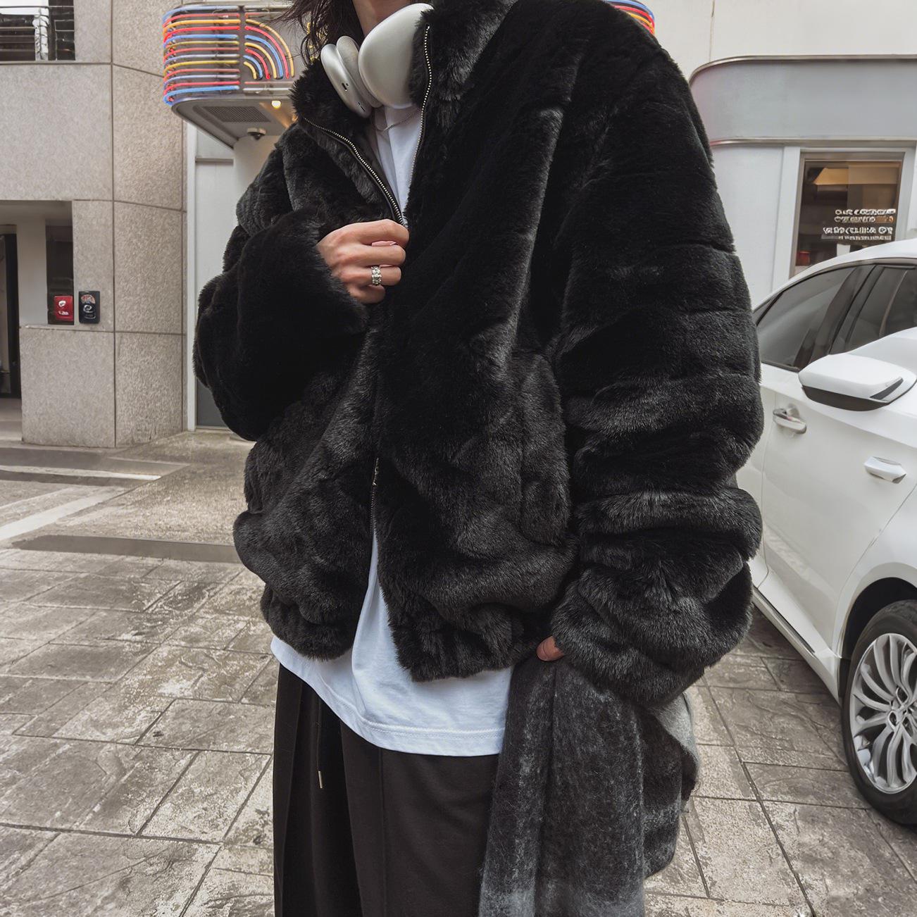

BJ Zuoshandiao Men s Stand Collar Thickened Winter Cotton Jacket - Loose, Warm, Plus Velvet, Korean Style. XL чорний