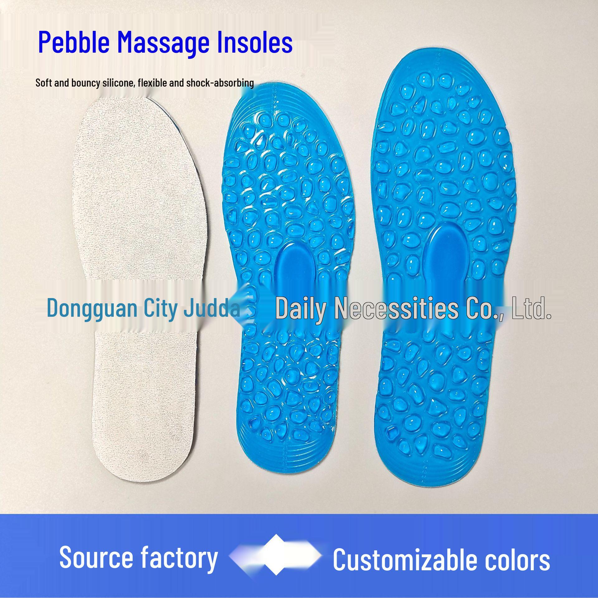 Высокоэластичные силиконовые массажные стельки-галька - Амортизирующие, нескользящие для повседневного бега и баскетбола Small [36-40]