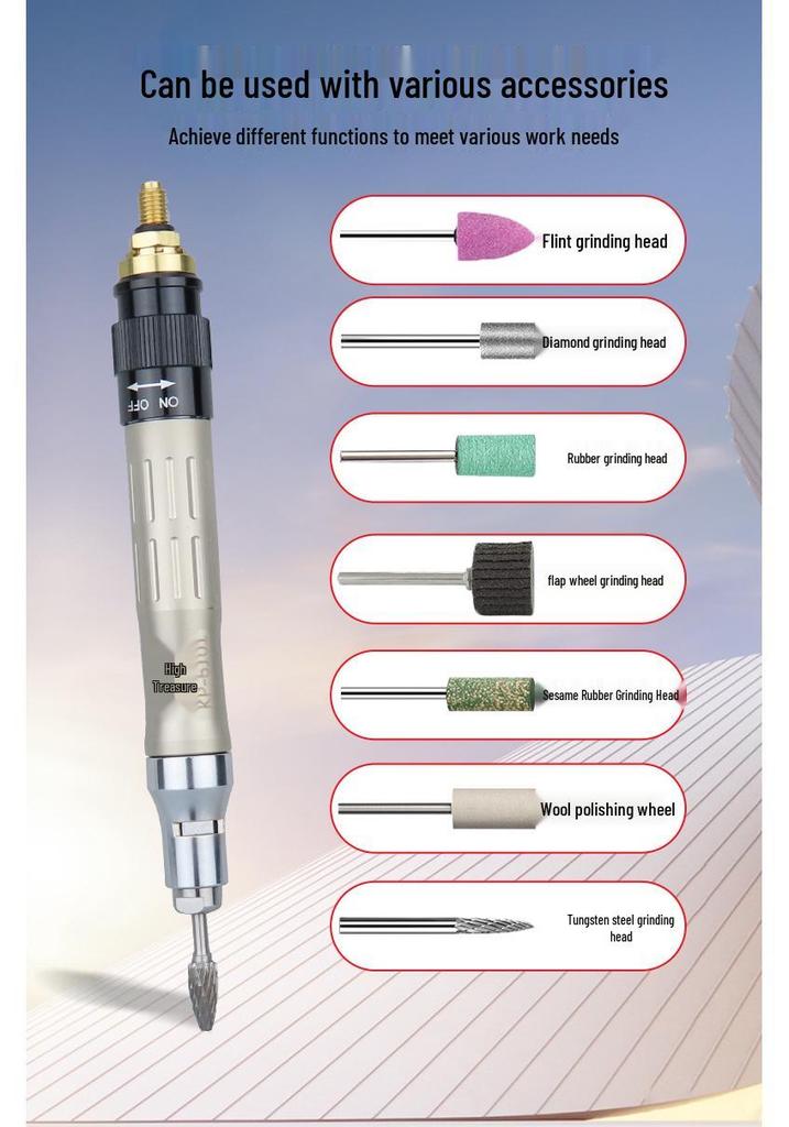 Gaobao Pneumatic Engraving and Polishing Pen: Variable Speed Grinder & Trimmer