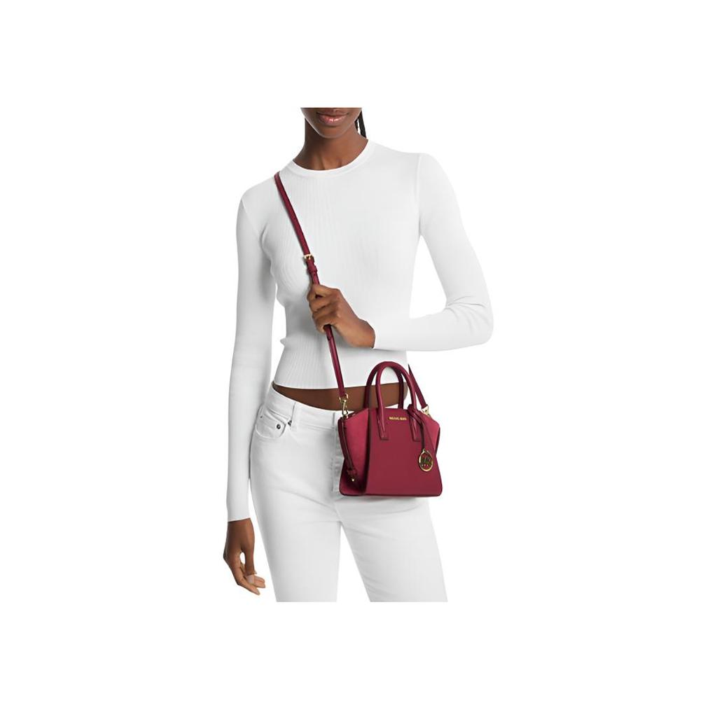 Michael Kors Avril Logo Classic Leather Shoulder Crossbody Handbag Mini Women Handbags Cherry 35F4G4VC0L-CHERRY