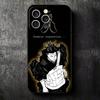JUJUSU Anime Character Art Soft Phone Case for iPhone 16 16E 17 Air 15 Pro Max 14 Plus 13 Mini 11 12 7 Black Cover Back Shell