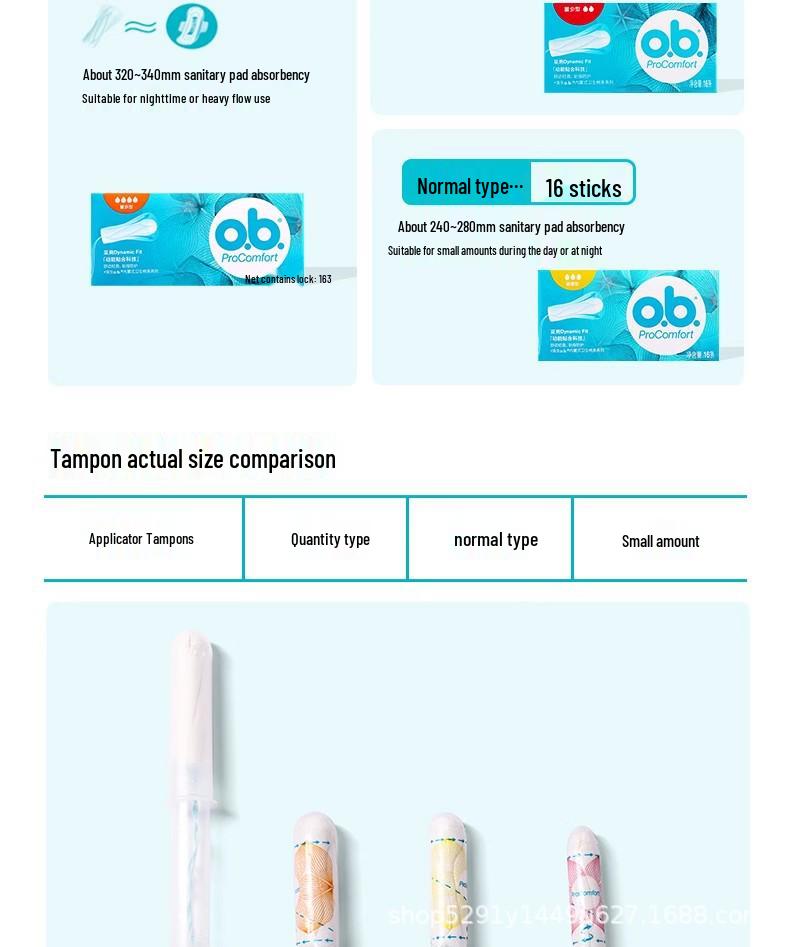 Johnson's OB Tampons Super, 16 Count - Internal Sanitary Protection for Periods, Suitable for Swimming, German Import